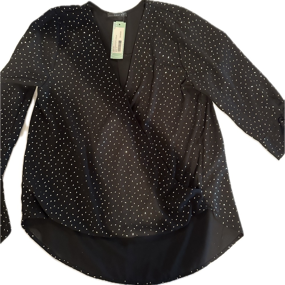 West Kei Allan Surplice Foil Print Blouse